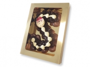 Extra grote Chocolade Spuitletter