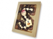 Chocoladeletter met logo Extra groot