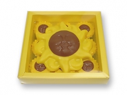 Chocolade Zonnebloemen  vensterdoos 