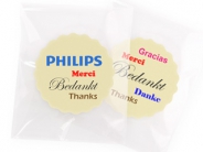 Logo Choco per stuk  Bedankt in diverse talen
