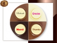 Choco puntjes  Bedankt in diverse talen