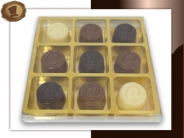 Chocolade Apenstaartjes <br/>9 vaks geschenkdoosje