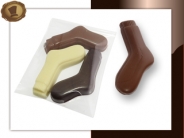 Chocolade sokken  Per 3 stuks