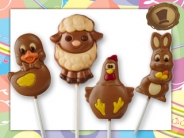 Chocolade Paaslollies  Eendje / Bunty / Haasje