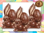 Chocolade Paashaas <br/>met EI - deco beige
