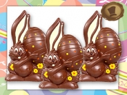 Chocolade Paashaas <br/>met EI - 60 gram