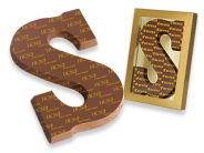 Transfer chocoladeletter  met logo
