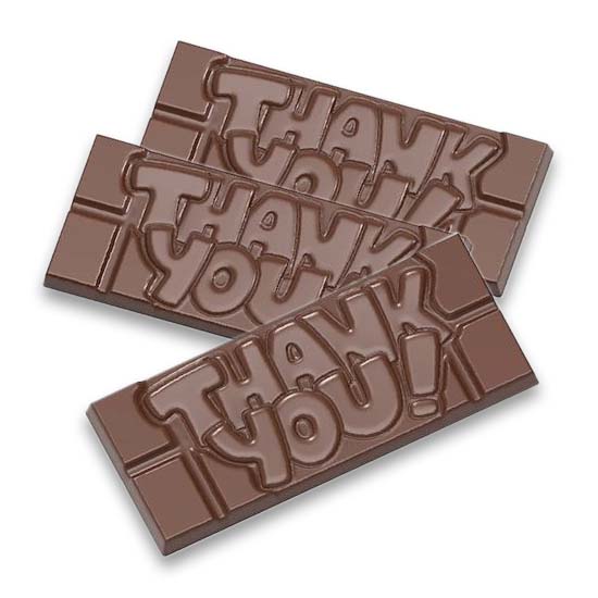 behuizing winnen Mentor Thank You chocolade reep - Choco Paradijs